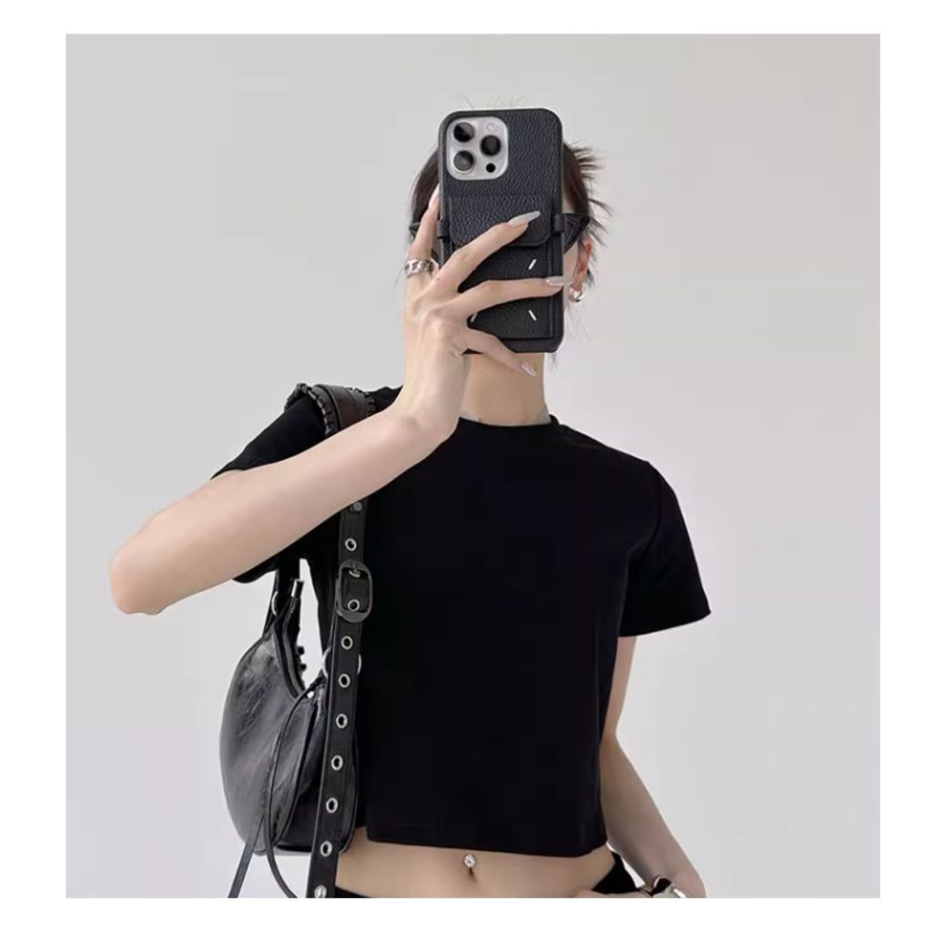 Áo croptop Zasic thun Zip đơn giản đủ màu A03