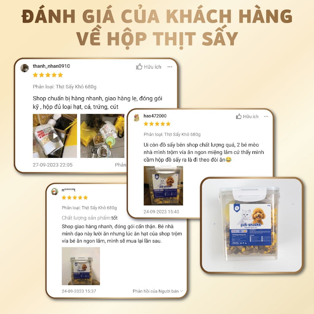 Thức Ăn Sấy Khô MASTERCARE For Pet Thịt Sấy Mix NhIều Loại Mang Hương Vị Cực Thơm Ngon Giàu Dinh Dưỡng 680g
