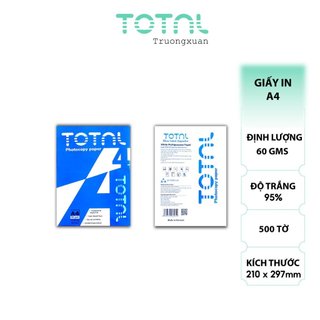 Giấy total a4 60 gsm x 500 tờ màng co