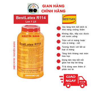 Bestlatex r114 lon 1 lít phụ gia chống thấm và tác nhân kết nối cho vữa và bê tông bestmix sika latex th
