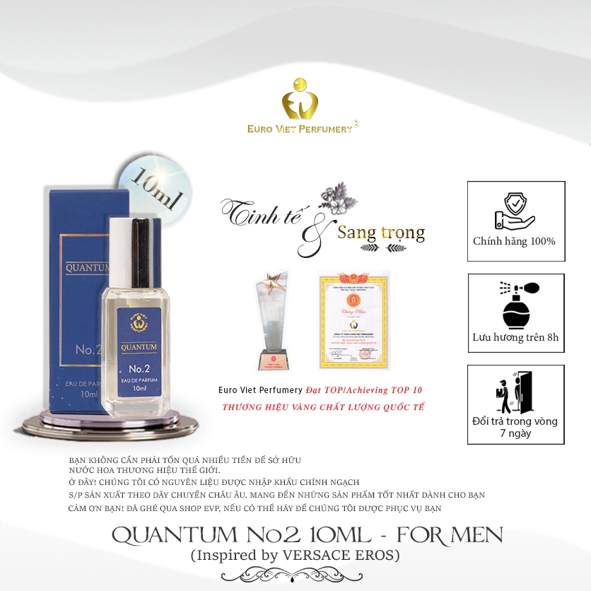 Nước Hoa Nam Cao Cấp QUANTUM NO.2 Euro Viet Perfumery 10ml