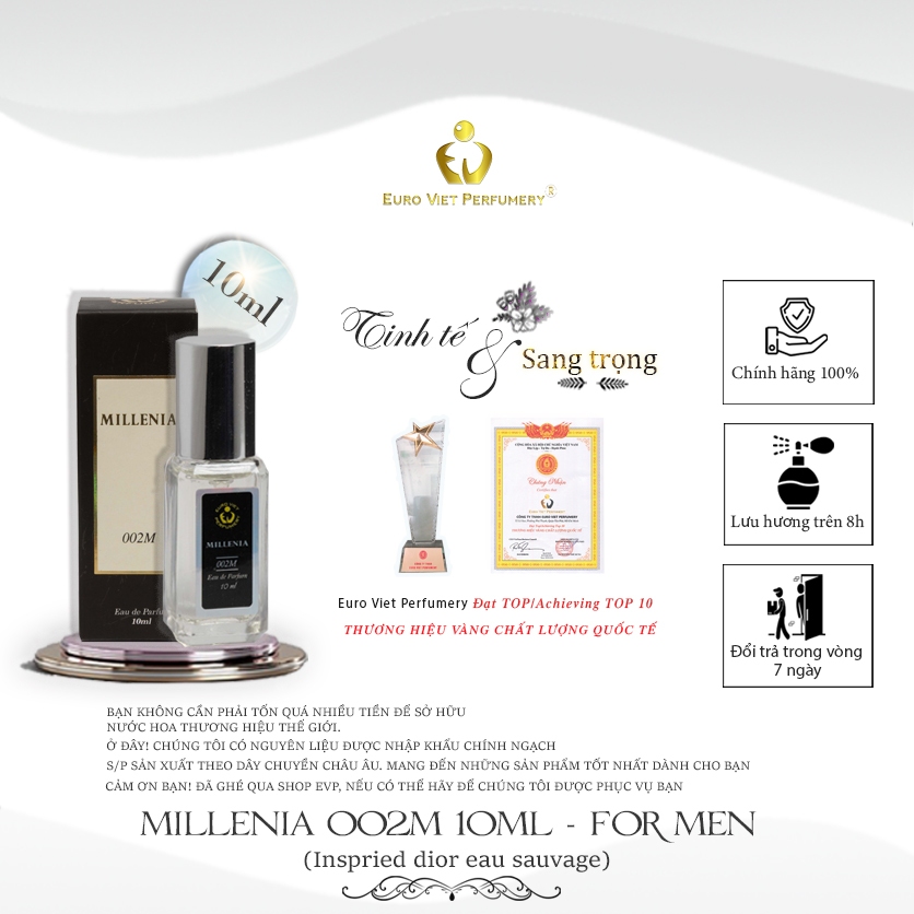 Nước Hoa Nam MILLENIA 002M Euro Viet Perfumery 10ml