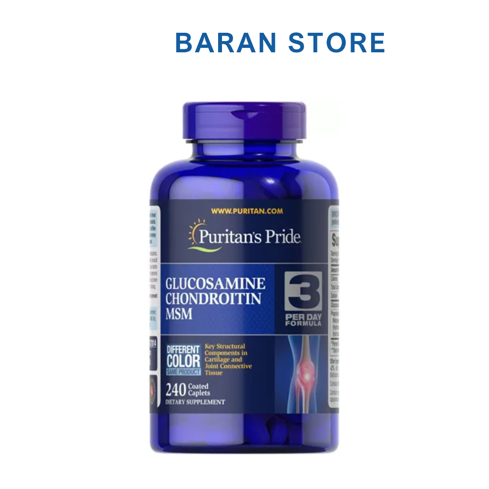 Viên Uống Glucosamine Chondroitin MSM 240 viên Puritan's Pride - Baran Store