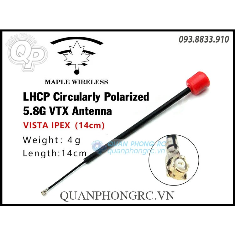 Anten Maple Wireless 5.8GHz VTX Antenna LHCP Circularly Polarized
