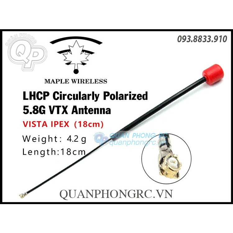 Anten Maple Wireless 5.8GHz VTX Antenna LHCP Circularly Polarized