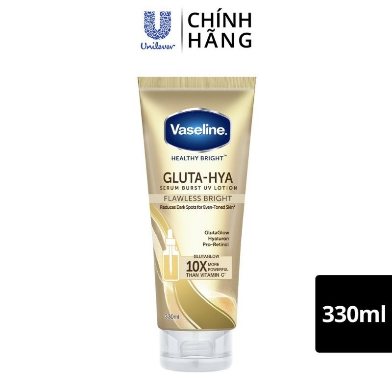 Serum Vaseline Gluta-Hya Dưỡng Da Sáng Mịn Sau 7 Ngày 330 ML