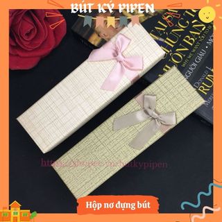 Hộp quà, hộp đựng bút ký, bút gỗ (hộp nơ)