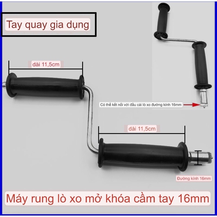 Tay quay dùng cho dây lò xo thông cống phi 16 mm