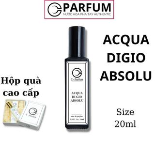 Nước Hoa Nam chính hãng Aqua gio absolu 20ml hương tươi mát Nam tính, Sang trọng
