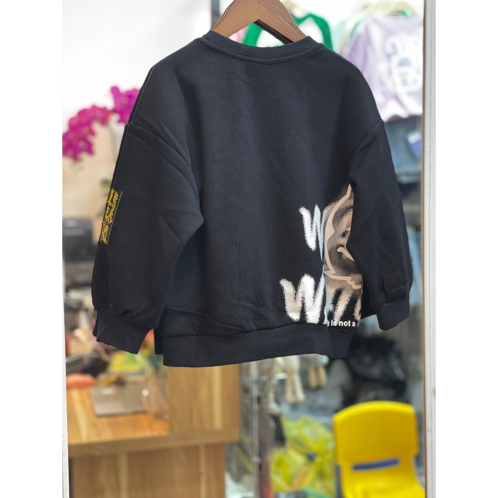 Bộ nỉ đen bé trai 77154  SBN316