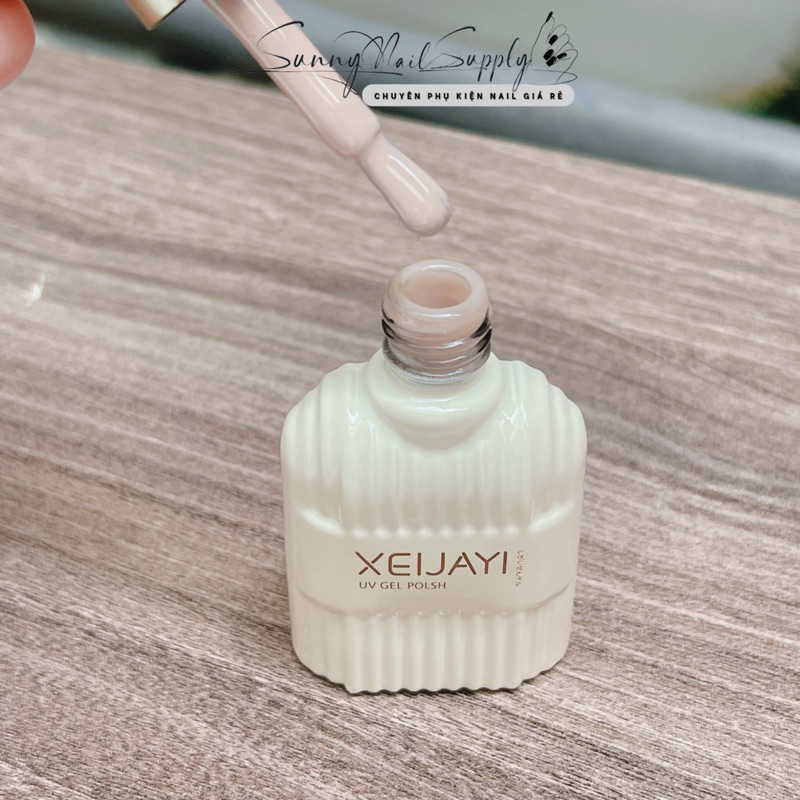 Sơn gel màu Thạch Nude da siêu hot XEIYAJI chai 15ml chất sơn đậm đặc đầu cọ bo tròn ôm móng