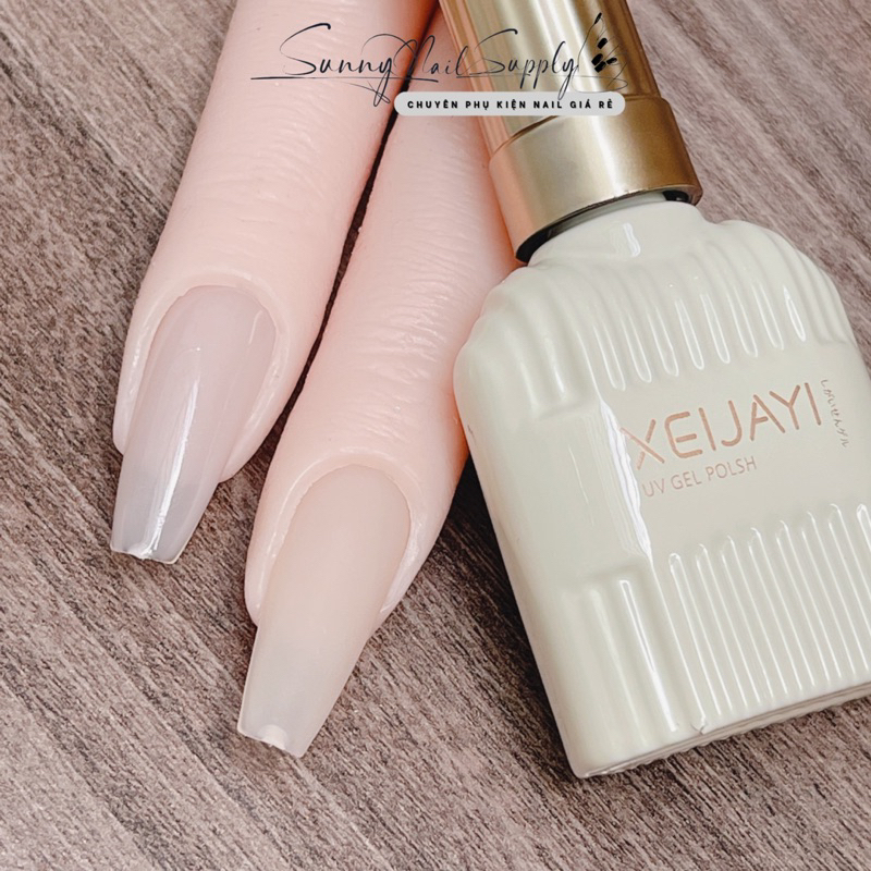 Sơn gel màu Thạch Nude da siêu hot XEIYAJI chai 15ml chất sơn đậm đặc đầu cọ bo tròn ôm móng