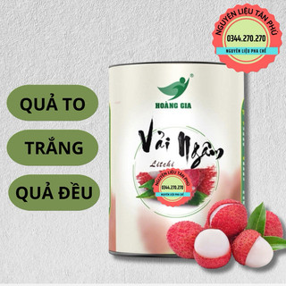 Vải ngâm đường Hoàng Gia (560gr) - Quả trắng, giòn, đều
