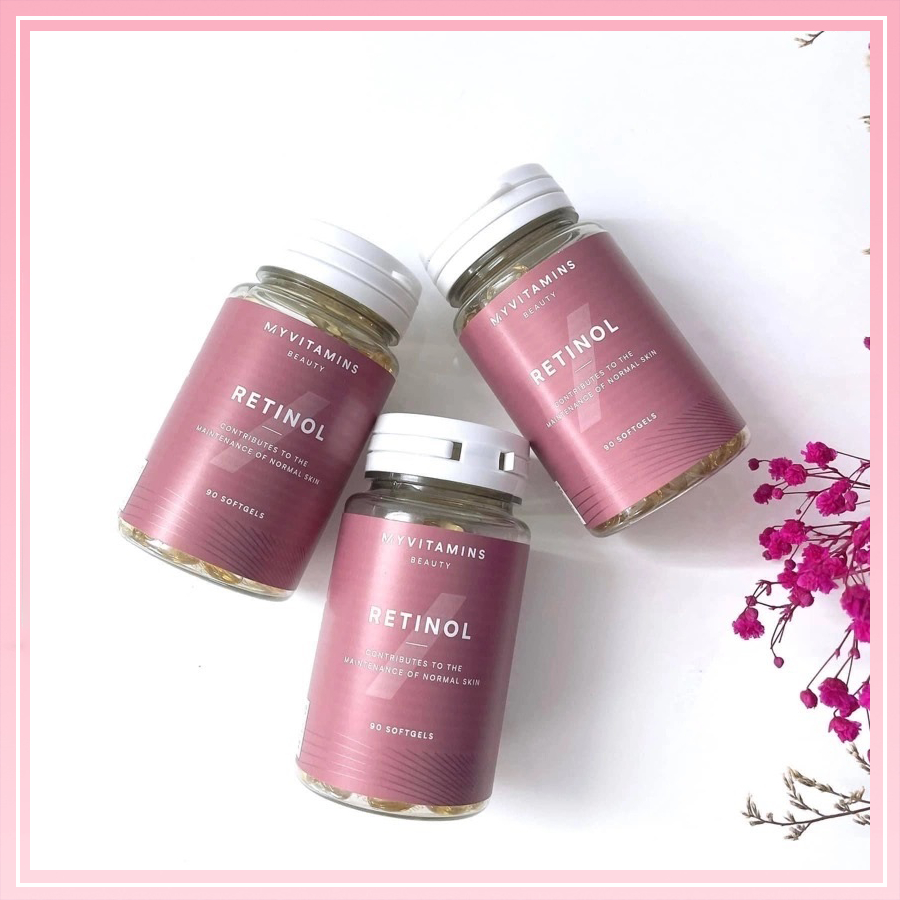 Viên uống Myvitamins Beauty Retinol 90 Softgels Hỗ Trợ Làm Sáng Da, Ngăn Ngừa Lão Hóa Giảm Nếp Nhăn - Hộp 90 Viên