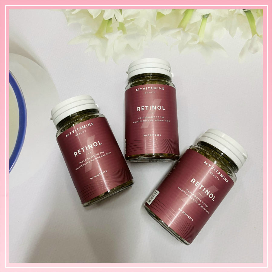 Viên uống Myvitamins Beauty Retinol 90 Softgels Hỗ Trợ Làm Sáng Da, Ngăn Ngừa Lão Hóa Giảm Nếp Nhăn - Hộp 90 Viên