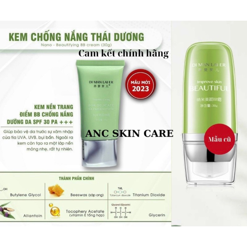Kem chống nắng che khuyết điểm, lót nền, kiềm dầu Thái Dương BB 30gr mẫu mới (Dimanlaier - Hồng Kông)