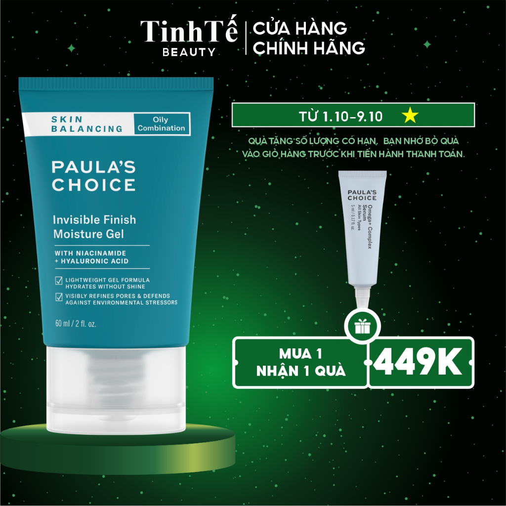 Kem dưỡng Paula's Choice Skin Balancing Invisible Finish Moisture Gel 60ml