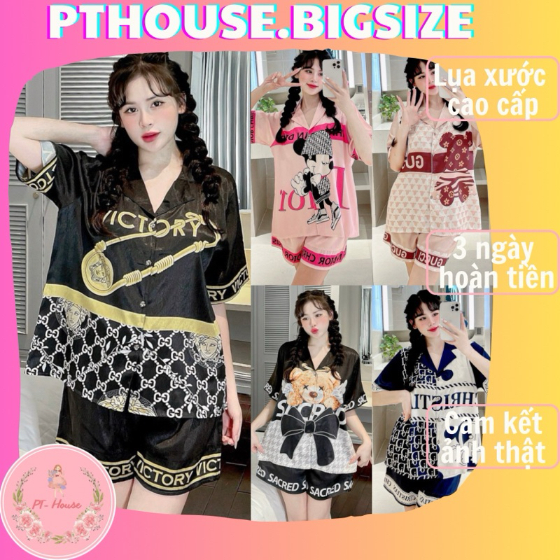 ( Bigsize 50 - 75Kg) Bộ Đùi Bigsize Lụa Xước Ánh Kim Mẫu Sang Chảnh