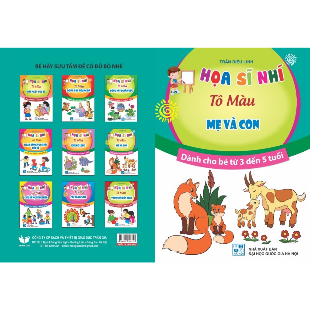 Vở: Tô Màu Mẹ và Con (Trần Diệu Linh) giấy chất lượng cao 20 trang