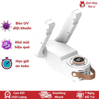 Máy sấy giày dép khử mùi hôi vi khuẩn bằng tía cực tím, làm khô và khử trùng nhanh giày tất găng tay, hẹn giờ tự ngắt