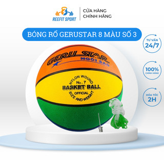 Quả bóng rổ cao su trẻ em Gerustar 8 màu số 3