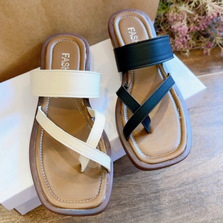 (HCM-Chân gầy lùi size) Dép lê nữ dép nữ xỏ ngón quai chéo dây da mềm đế nhẹ cao 3PH êm chân cực xinh