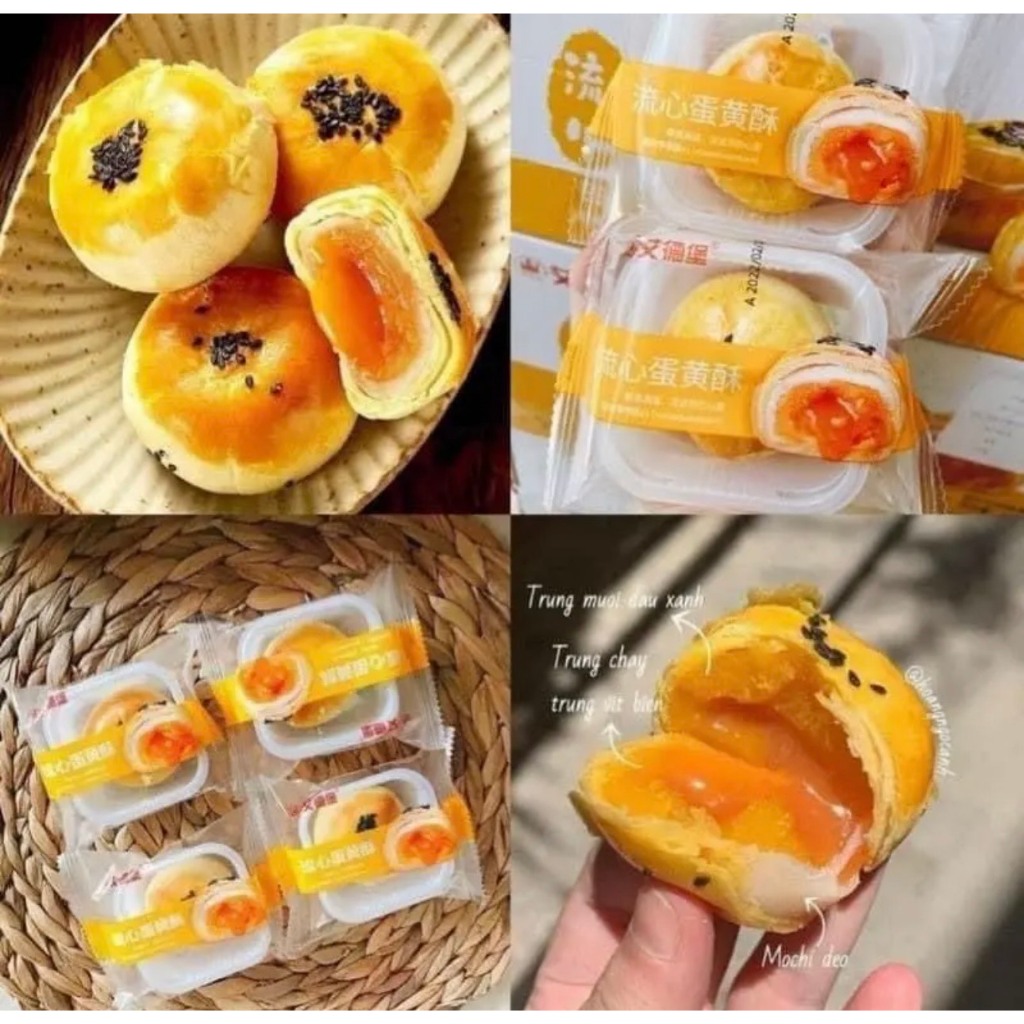 Combo 10 chiếc Bánh Trứng Chảy Ngàn Lớp nhân trứng muối tan chảy
