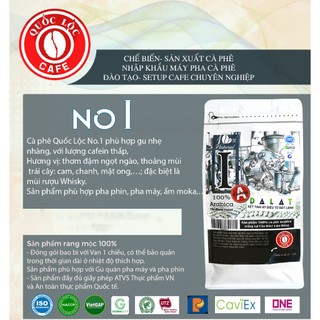 Cà phê nguyên chất rang mộc 100% arabica - 1000gr- no1