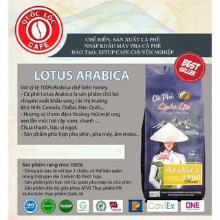 Cà phê rang xay nguyên chất - Lotus Arabica - Cà phê rang xay - 500gr