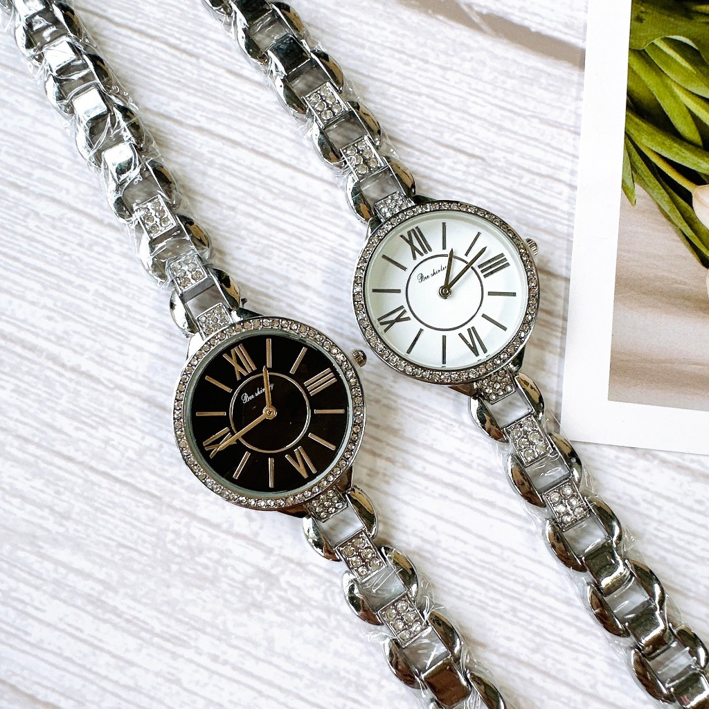 Đồng hồ Bee Shirley nữ mặt tròn dây thép đáng yêu cho các bạn nữ, size mặt 35mm, bảo hành 12 tháng