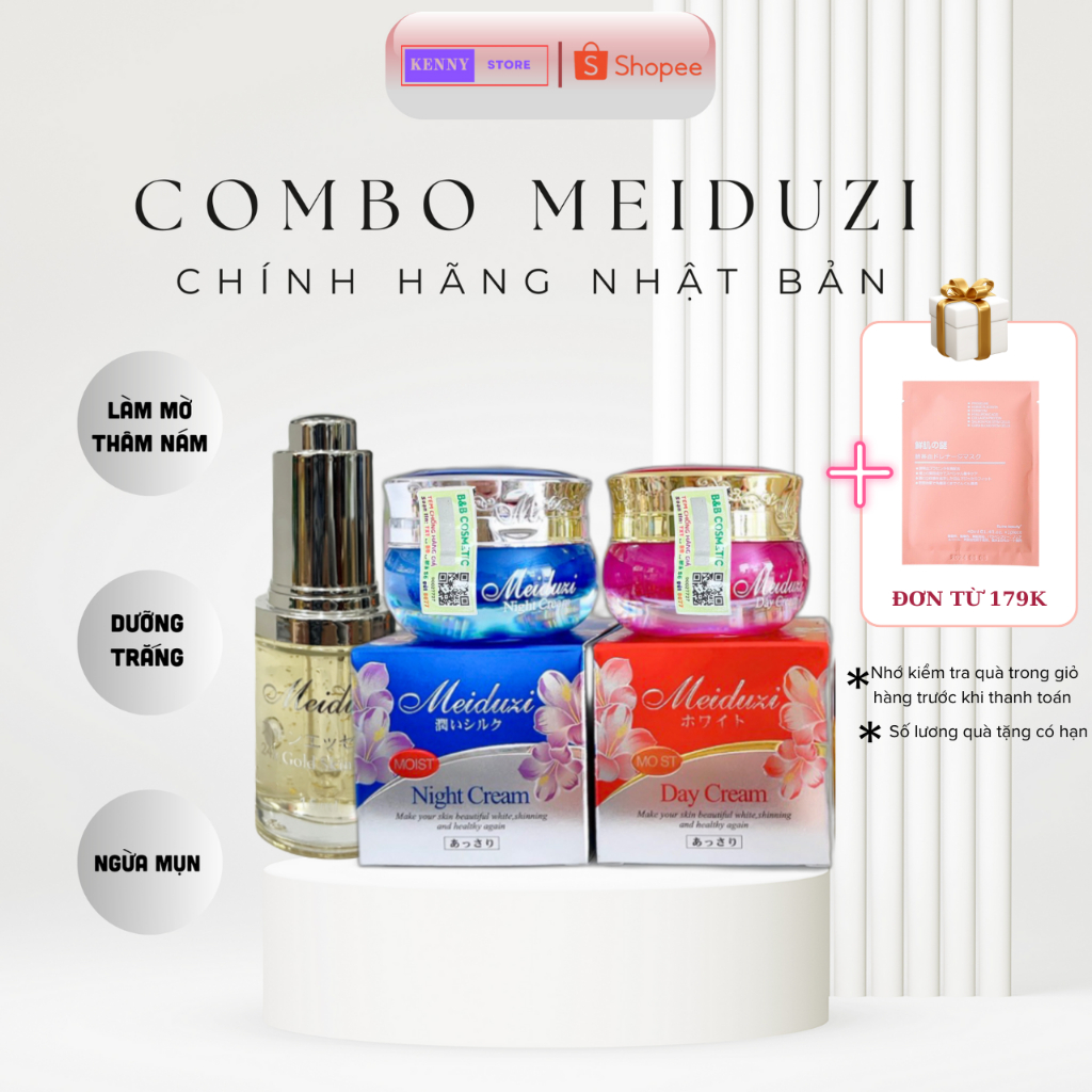 Kem Meiduzi Nhật Bản Chính Hãng Ngày Đêm Và Serum