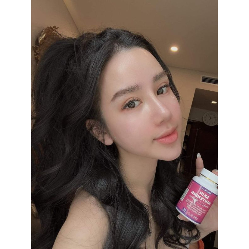 Viên Uống Trắng Da Skin Whitening Glutathione 8000mg - Giảm Nám Tàn Nhang, Da Sáng Bật Tông