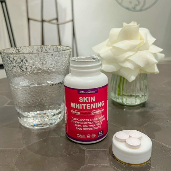 Viên Uống Trắng Da Skin Whitening Glutathione 8000mg - Giảm Nám Tàn Nhang, Da Sáng Bật Tông