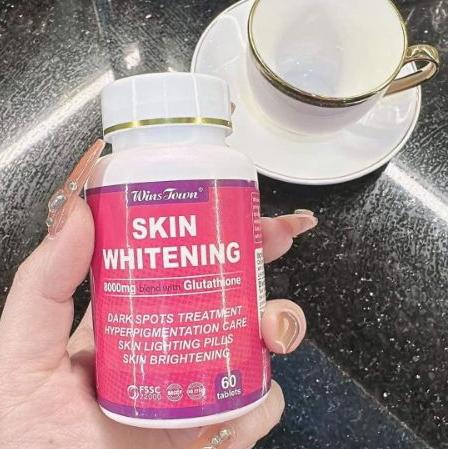 Viên Uống Trắng Da Skin Whitening Glutathione 8000mg - Giảm Nám Tàn Nhang, Da Sáng Bật Tông