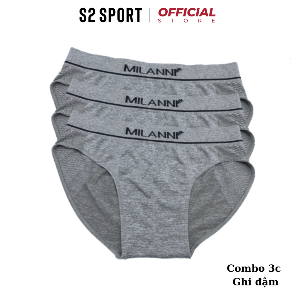 Combo 03 quần sịp nam tam giác S2 SPORT MBF01 logo dệt liền co giãn 4 chiều ôm khít mền mịn kháng khuẩn thấm hút tốt