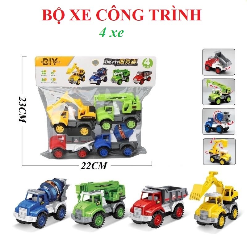 Đồ chơi xe ô tô cho bé mô hình xe ô tô mini nhiều loại chất liệu cao cấp siêu bền chịu va đập