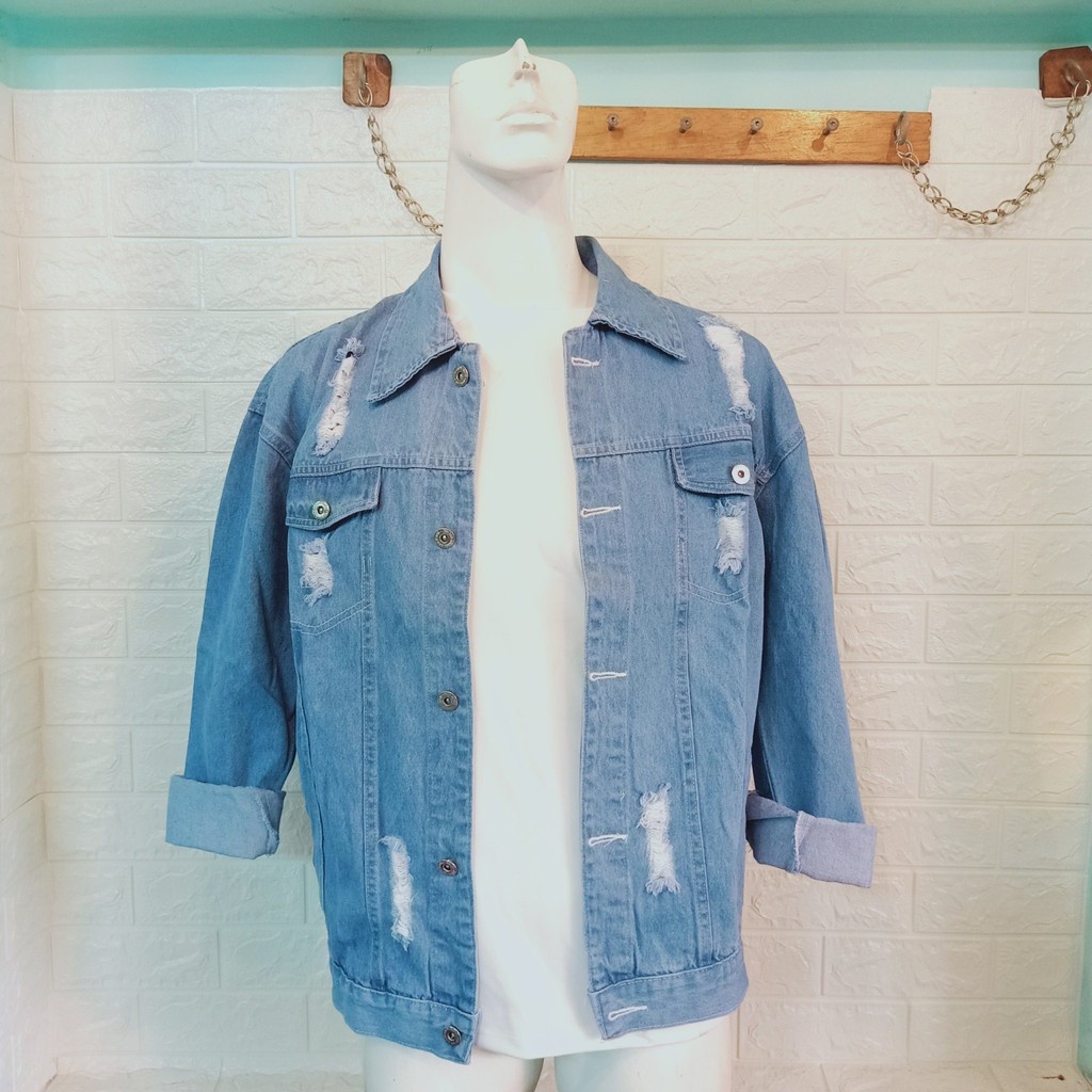 Áo Khoác Jean liền mũ Nam Nữ Chống nắng phong cách thời trang trẻ trung năng động