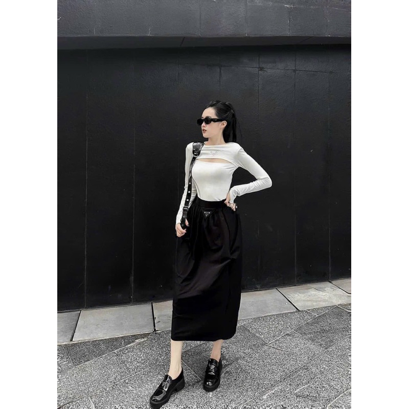 ÁO THUN TĂM ZIP ĐỆM VAI KHOÉT NGỰC PADA TAY DÀI MS11379