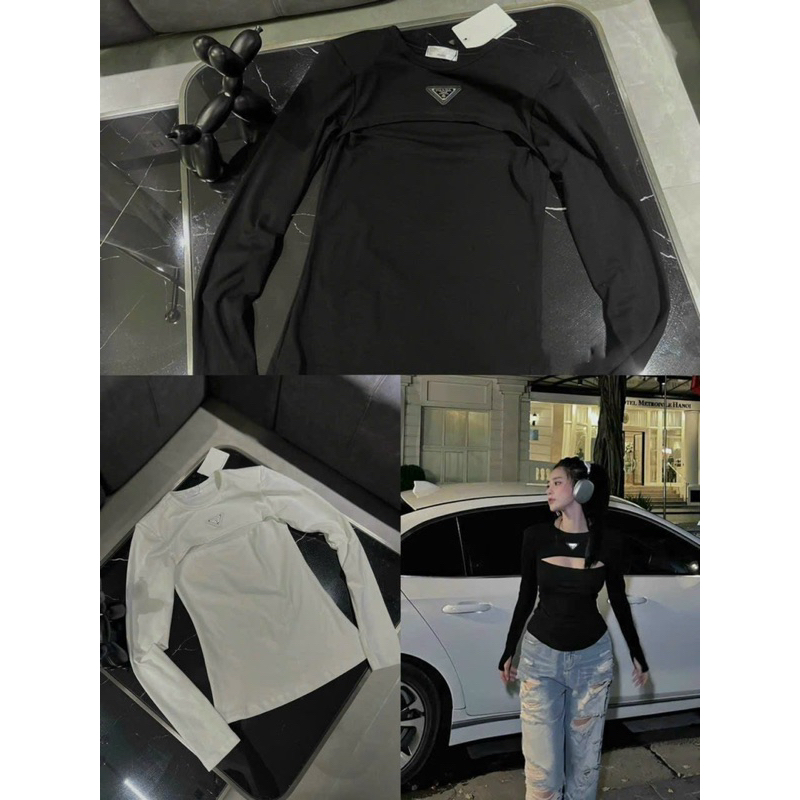 ÁO THUN TĂM ZIP ĐỆM VAI KHOÉT NGỰC PADA TAY DÀI MS11379