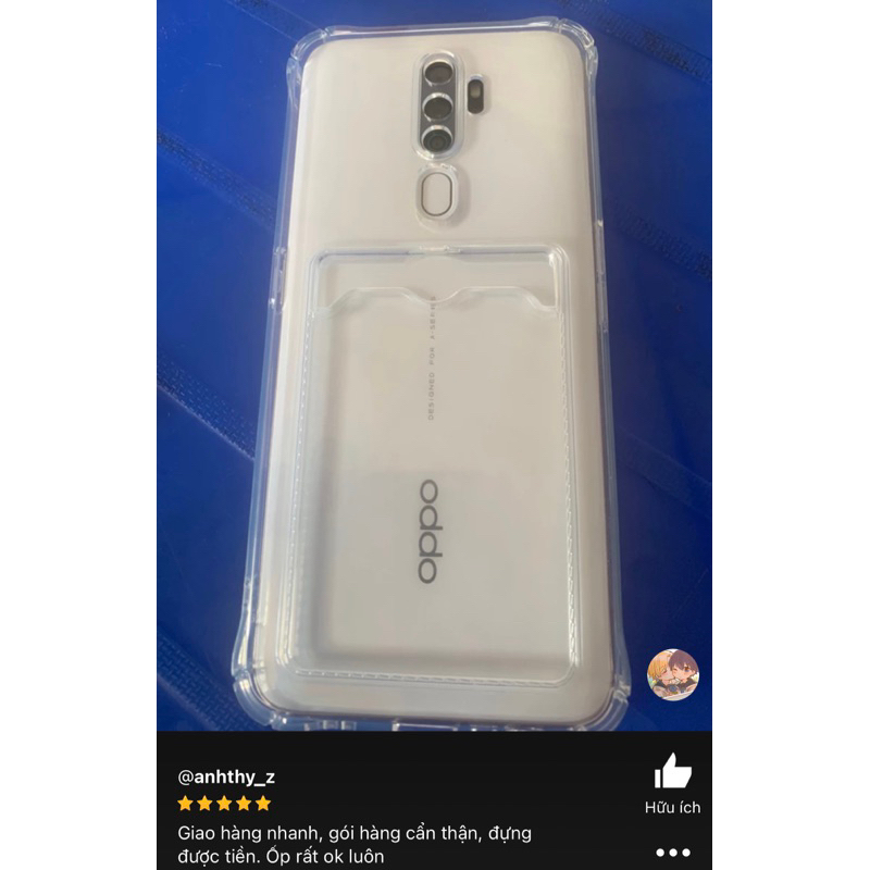Ốp Lưng Oppo A9 2020 / A5 2020 Dẻo Trong Chống Sốc Gù Bảo Vệ Camera Có Khe Ví Đựng Thẻ Card, Hình Ảnh Tự Thiết Kế