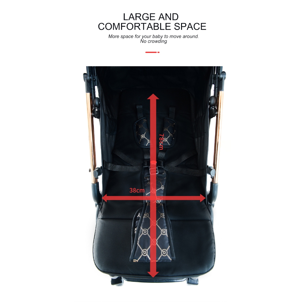 Xe đẩy du lịch gấp gọn cho bé BABY F188 từ sơ sinh đến 3 tuổi siêu gọn và nhẹ chỉ 5,7kg, thích hợp đi máy bay, siêu thị