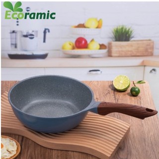 Chảo chống dính sâu lòng vân đá cao cấp Ecoramic dùng được mọi bếp  22cm / 24cm / 26cm / 28cm / 30cm / 32cm