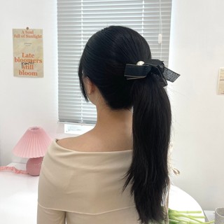 Cột tóc nơ đính hạt đơn giản nữ tính Modleaf Glory tie Hàn Quốc