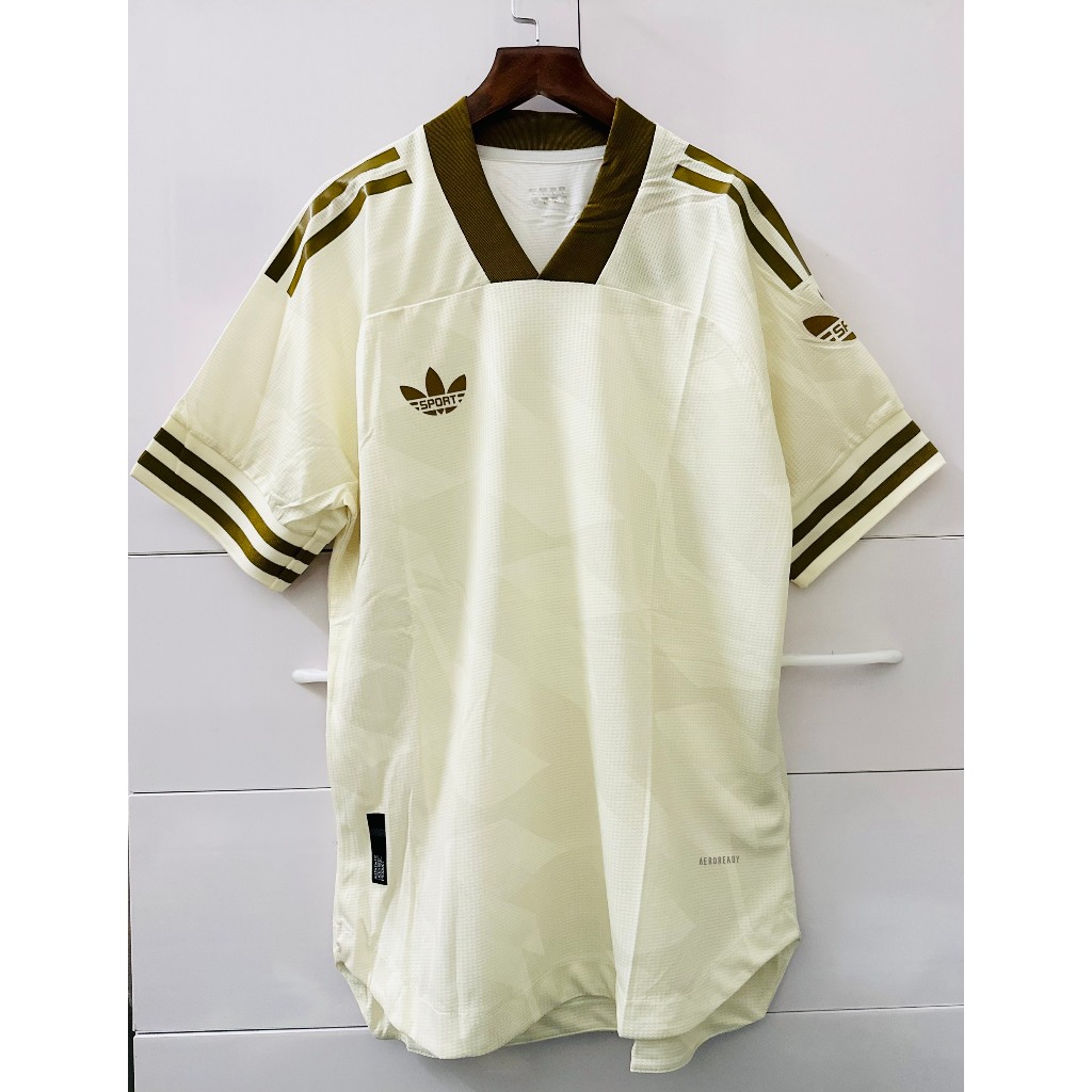 Set bộ quần thể thao nam nữ vải gai thái ba lá áo vàng kem quần vàng đồng có túi 2023