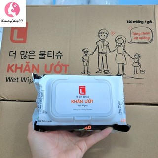 Combo 10 khăn ướt lotte choice l hàn quốc 120 tờ / gói