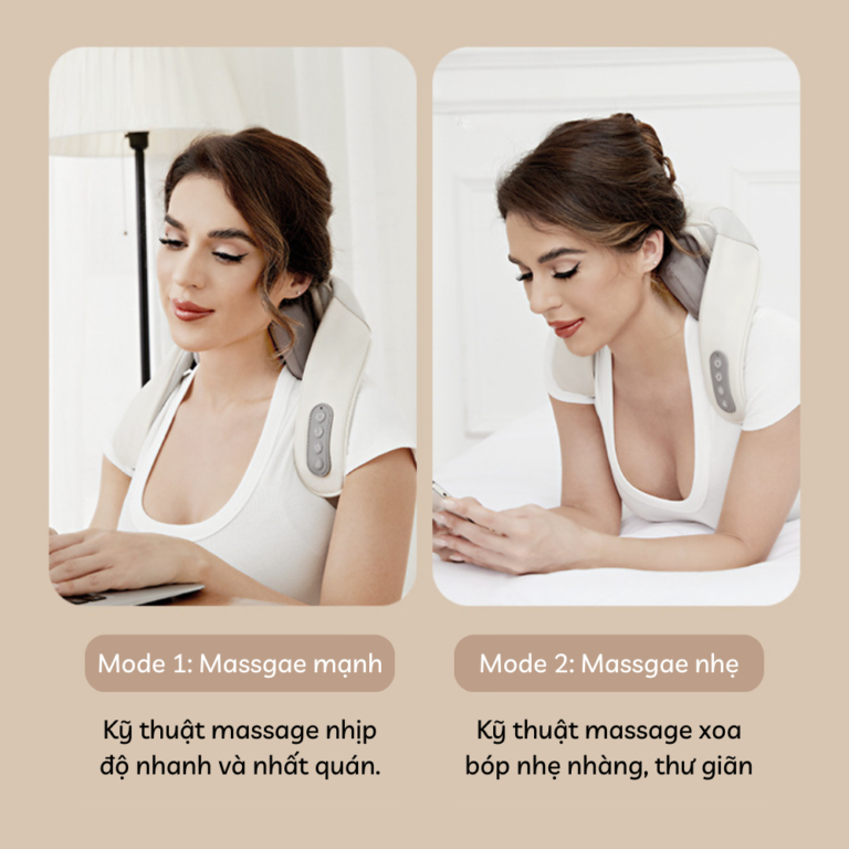 MÁY MASSAGE CỔ VAI GÁY 6D - KỸ THUẬT MASSAGE TRỊ LIỆU SỐ 8 - CẢI THIỆN SỨC KHỎE TỔNG THỂ