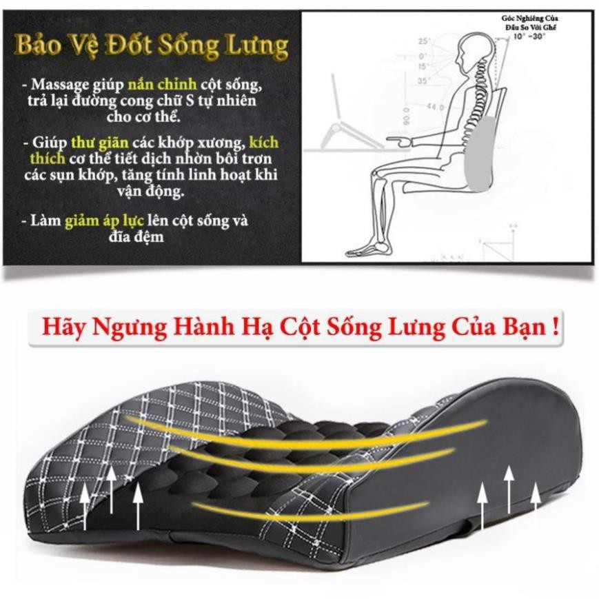 Đệm lưng massage trên ghế oto 12V - Đệm lưng massage trên ghế xe hơi
