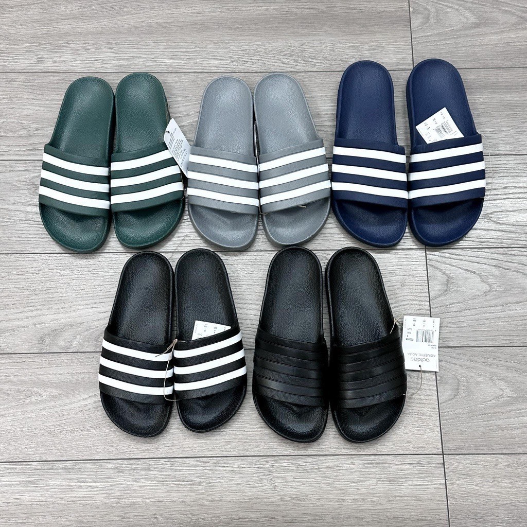 “Chính Hãng Auth” Dép Lê Dép Quai Ngang Adidas 3 sọc Nữ Nam Phong Cách Thời Trang Hàng Chuẩn CSD026