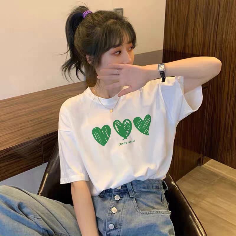 Áo đôi với người yêu, áo cặp nam nữ đồ đôi in hình trái tim màu xanh  chất cotton thoáng mát