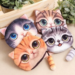 Ví Nhỏ Đựng Tiền Xu In Hình Chó Mèo 3D, Túi Đeo Chéo Dành Cho Nữ Hình Động Vật Cầm Tay Thời Trang Đáng Yêu